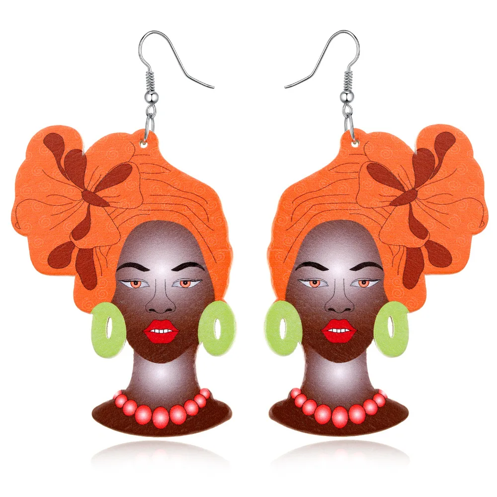 Модные Индийские африканские женские большие серьги для женщин длинные висячие