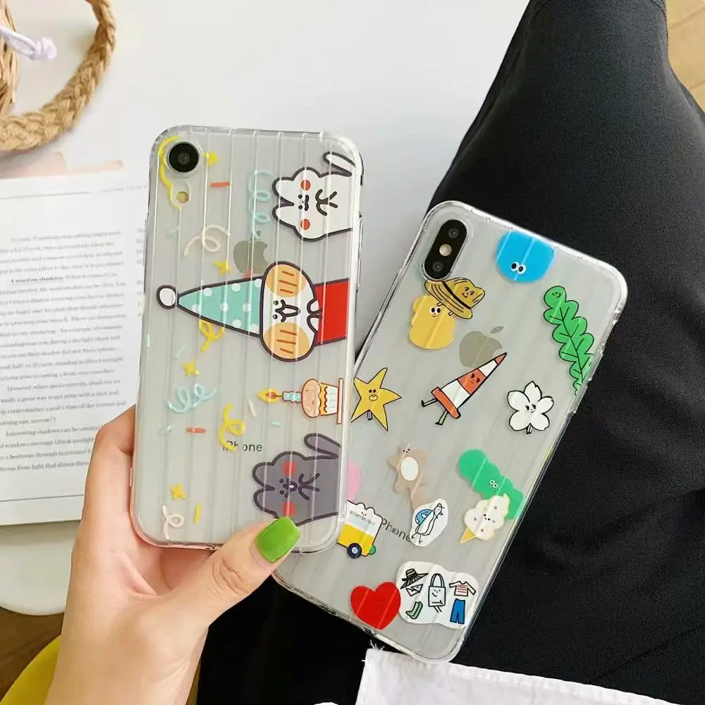 ORYKSZ 3D мультфильм прекрасный кролик цветы силиконовый чехол для телефона iphone XR X XS