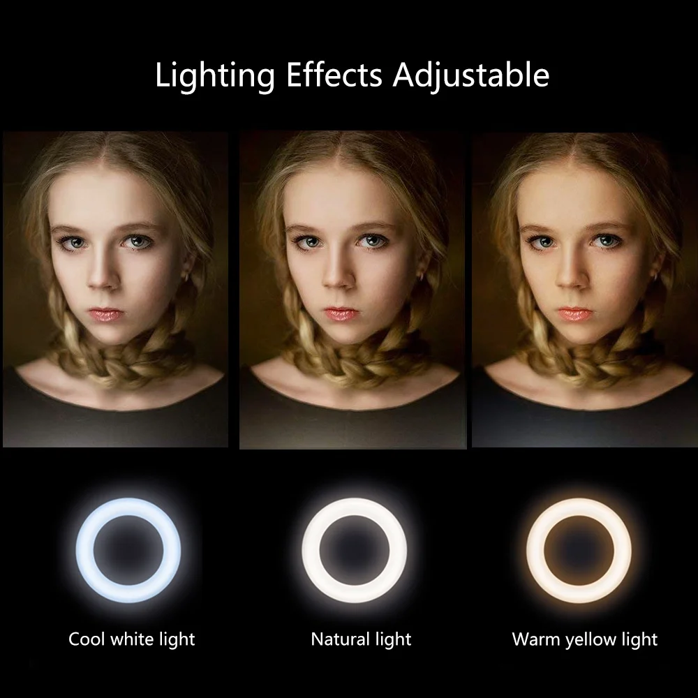 Portable LED Selfie Flash Led Camera Clip-on Mobile phone ring light video Night Enhancing Fill Light | Электроника