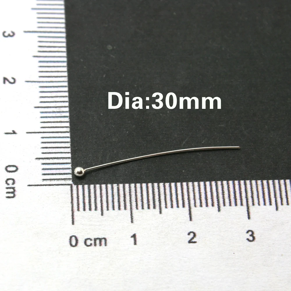 Hot Fashion Approx 50pcs/lot White K Copper Ball pin 30mm FZD002-69 |