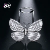 be 8 2018 hot sale luxury cubic zirconia fashion jewelry fly butterfly shape adjustable size rings for women gift r085