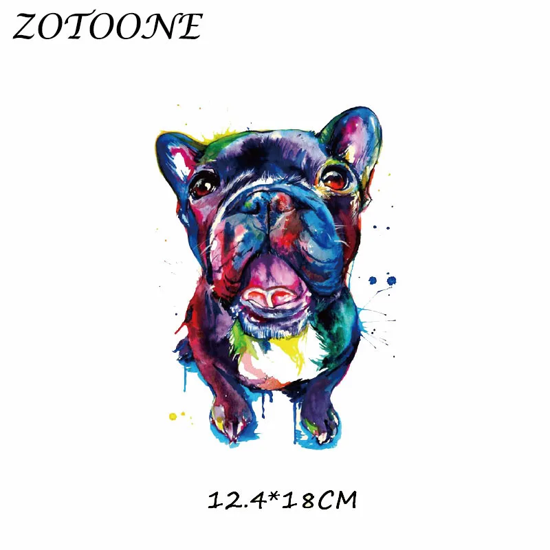 ZOTOONE патч для от одного года до четырех лет футболка классная собака акварелью