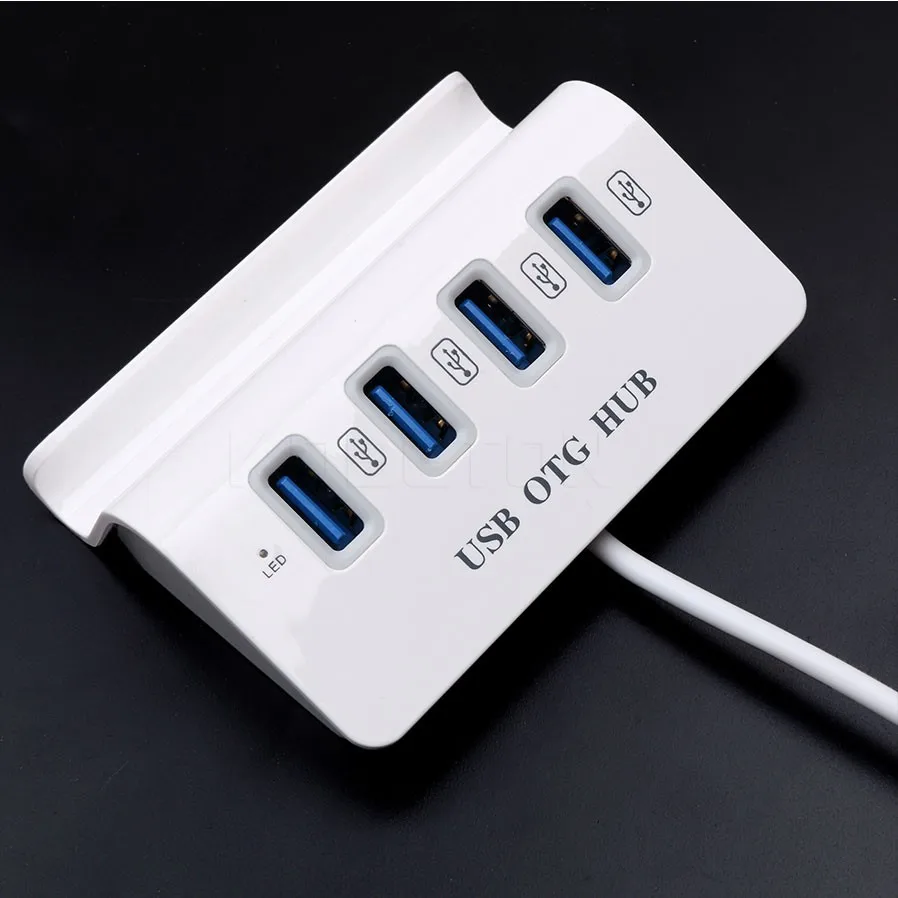 4 портовый usb концентратор OTG Micro USB 3 0 480 Мбит/с адаптер разветвитель конвертер для