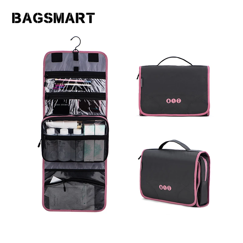 BAGSMART косметичка-портативный дорожный Органайзер косметический чехол для