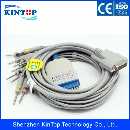 Совместимый новый кабель Nihon Kohden ECG/EKG флейта EKG свинцовые провода 10 разъем Din 3 0