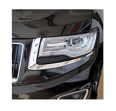 ABS Хром Передняя фара реснички на фары отделка для Jeep Grand Cherokee 2014 2015 | Автомобили и