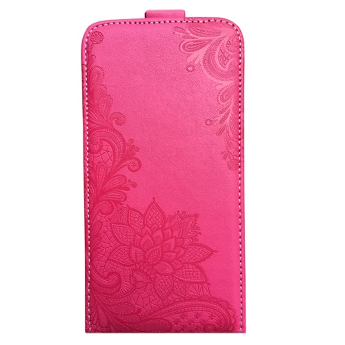 3D стерео тисненый кружевной цветок Бабочка Флип вверх и вниз кожаный телефон сумка чехол для Jinga Fresh 4G - Цвет: 4