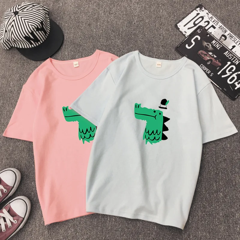 Новая женская футболка с принтом динозавра из мультфильма Милая большого