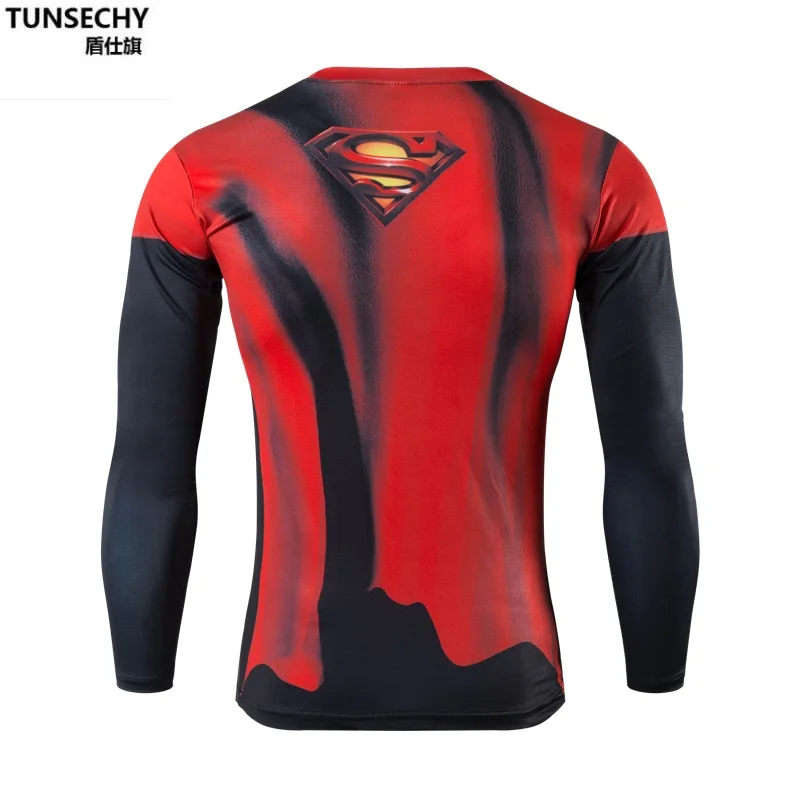 2016 Сжатия рубашка мужчин marvel мстители супергероя футболка фитнес мужчины с