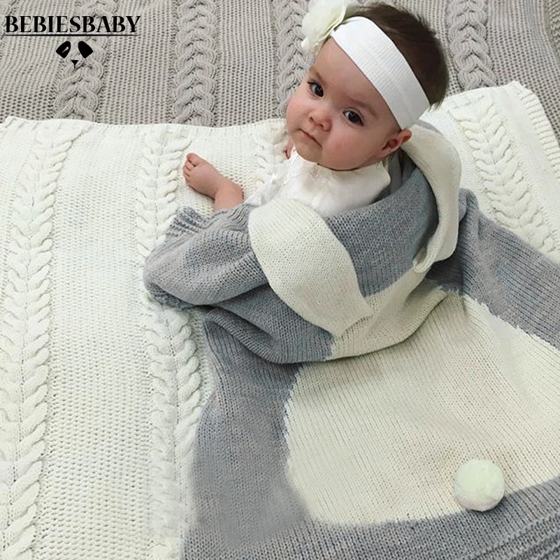 

Baby Blanket Pink White Cute Rabbit Gray For Bed Sofa Wool blanket Cobertores Mantas BedSpread Bath Towels Play Mat Gift 73*105