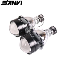 sanvi 2 5inch bi led projector lens headlight with h1 graphene auto led headlight bulb for diy h1 h4 h7 headlight car styling