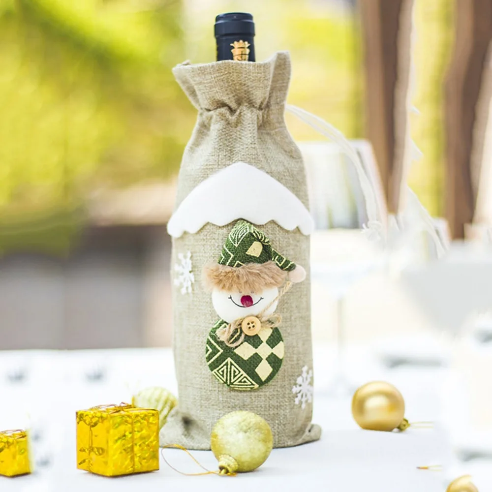 PATIMATE Noel рождественские украшения 2018 для дома Рождественская бутылка вина 2019 с