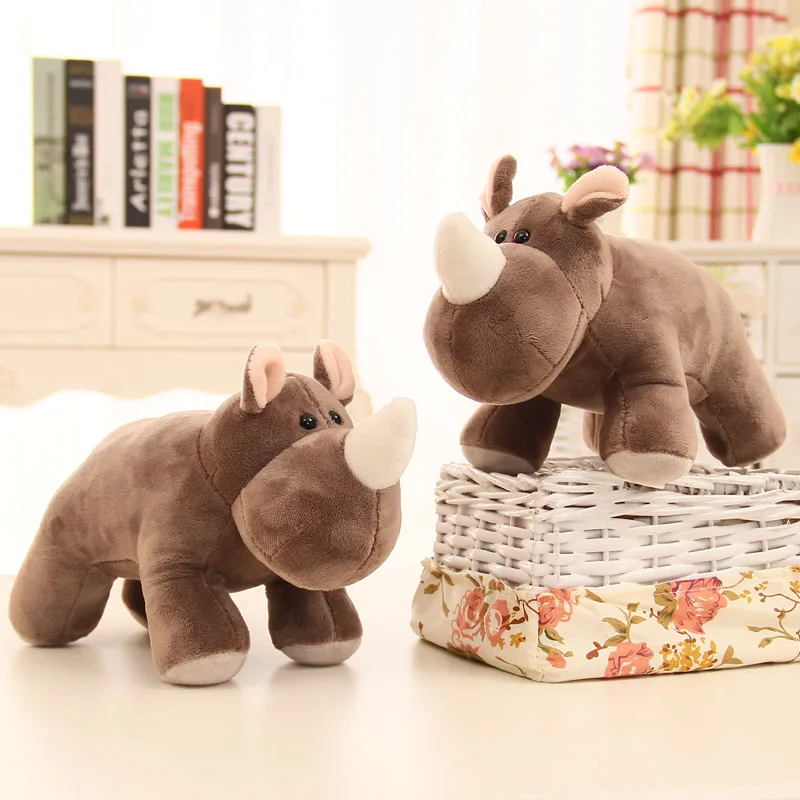 1PC High Quality Simulation Rhinoceros Plush Toy Baby Sleeping Appease Stuffed Toys Doll Kids Christmas Birthday Gift Home Decor | Игрушки и