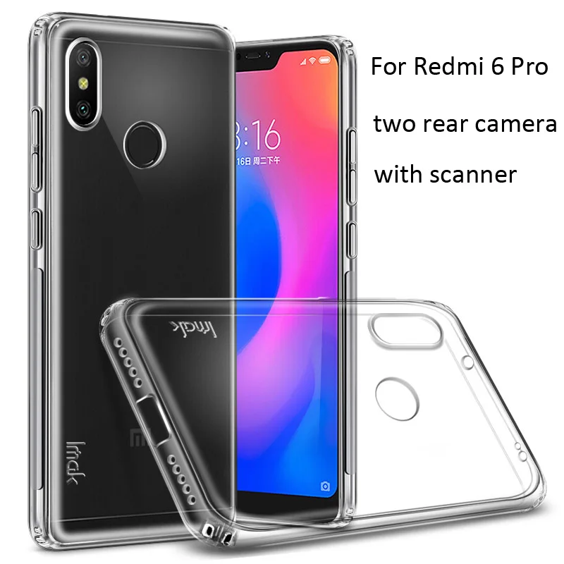 IMAK Clear Transparent TPU Case For Xiaomi Redmi 6 Pro 6A Soft Silicone Cover |