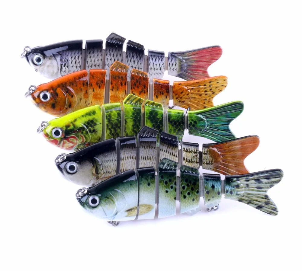 

1Pcs 10CM 18G Fishing Wobblers 6 Segments Swimbait Fishing Lure Artificial Bait Crankbait With Hooks Pesca Peche