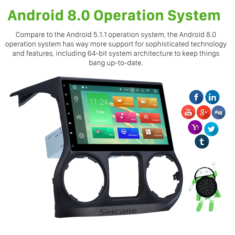 Seicane 10 1 дюймов Android 8 0 автомобилей Радио 1024*600 1080 P 4G RAM один Din gps навигации Системы