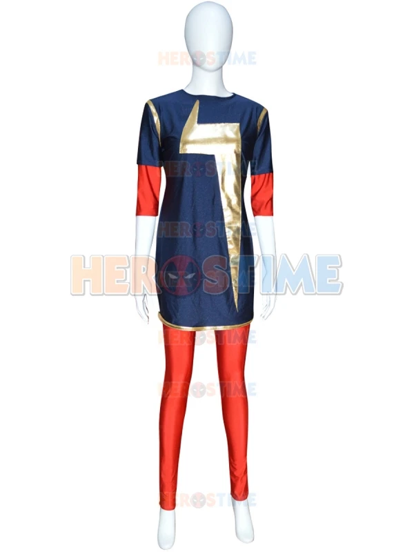 MS костюм супергероя для девочек Marvel Kamala Khan 2017 костюмы косплея на Хэллоуин