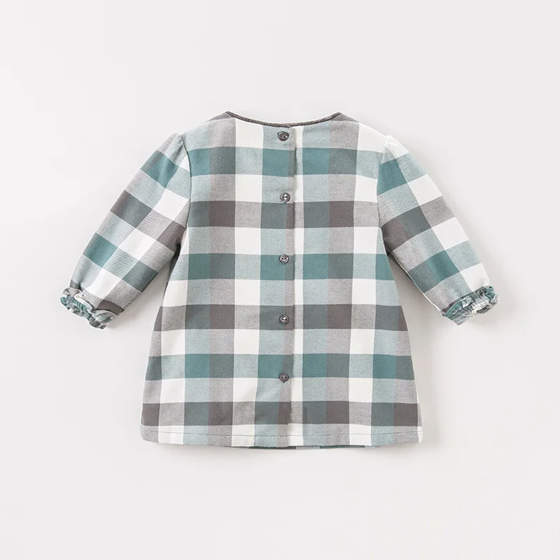 Платье в клеточку для маленьких девочек модное осеннее платье вечеринки на день