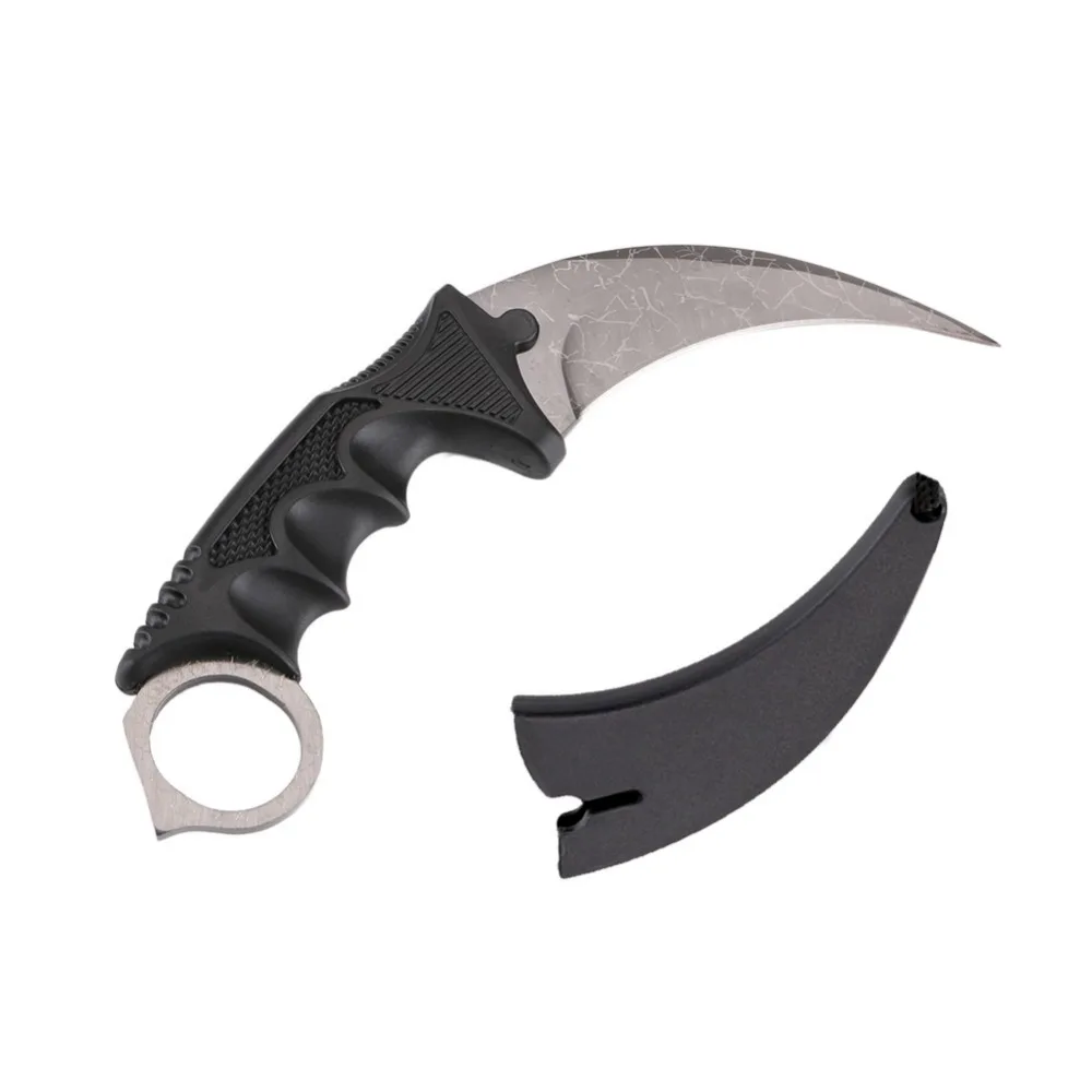 CS GO охотничий фиксированный нож Karambit тактический боевой выживания шеи коготь ножи утилита Кемпинг уличный карманный нож EDC ручной инструмент