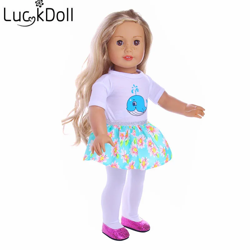 LUCKDOLL высокое качество Qute HandmadeT платье рубашка трусики костюм Одежда для куклы 43