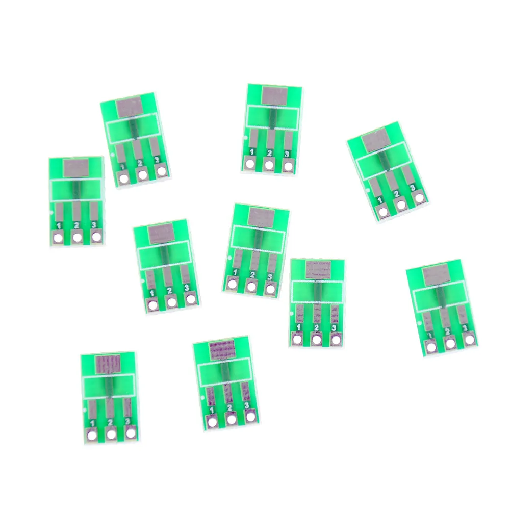 10 шт. зеленый двухсторонний SMD SOT223 DIP SIP3 адаптер печатная плата DIY