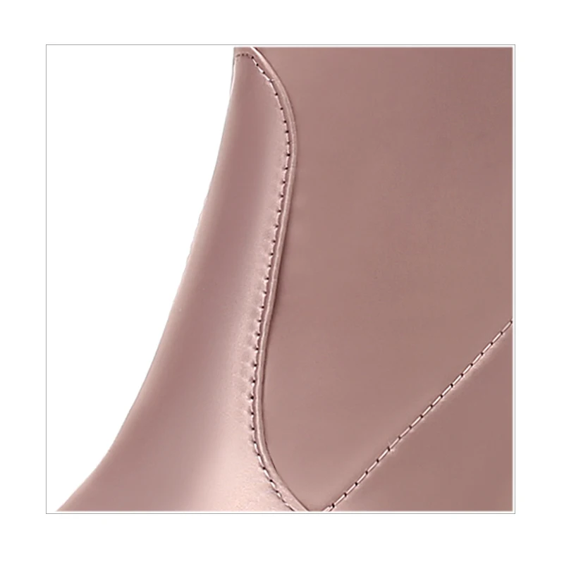 Женские эластичные сапоги Роскошные атласные до середины икры на квадратном