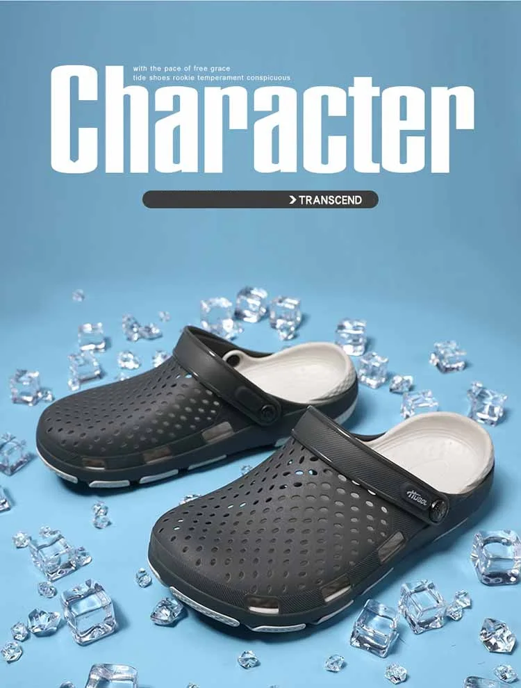 Г. обувь с перфорацией Croc для мужчин, зеленый сад, повседневные резиновые сабо для мужчин, мужские сандалии летние шлепанцы Crocse, обувь для плавания, прозрачная обувь
