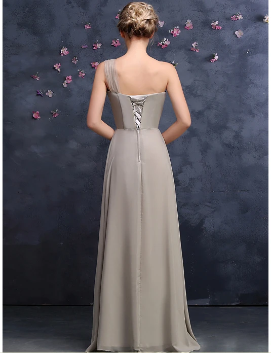 

women elegant gray formal sweetheart a line chiffon evening gowns ladies dinner dresses long party dress 2020 gown H3960