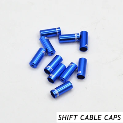10pcs SHIFT BLUE 10 шт. алюминий сплав Велоспорт велосипед тормозной кабель советы велосипедный переключатель Перестановка/тормозной кабель наконечники CoreInner провода наконечники - Цвет: 10pcs SHIFT BLUE