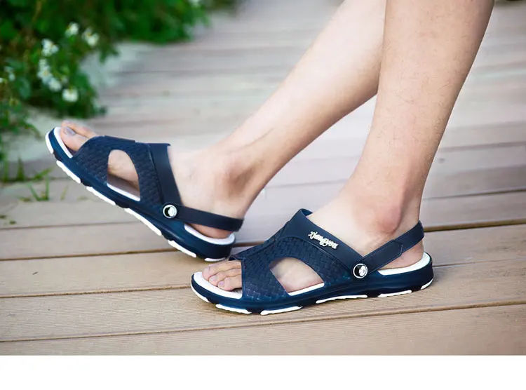 HKIMDL Goedkope Mannen тапочки Ademend Buiten зомер Heren Schoenen режим Nieuwigheid Ontwerp Повседневное Strand тапочки Mannen