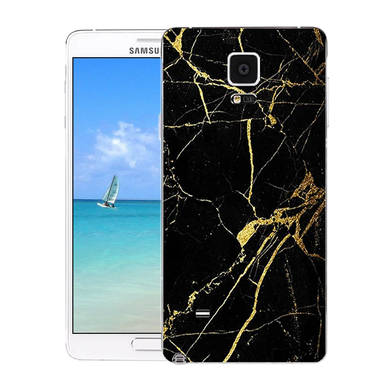 For Samsung Note 4 Case Silicon Back Cover Phone for Galaxy note4 Marble Printed Bag Clear Soft TPU | Мобильные телефоны и