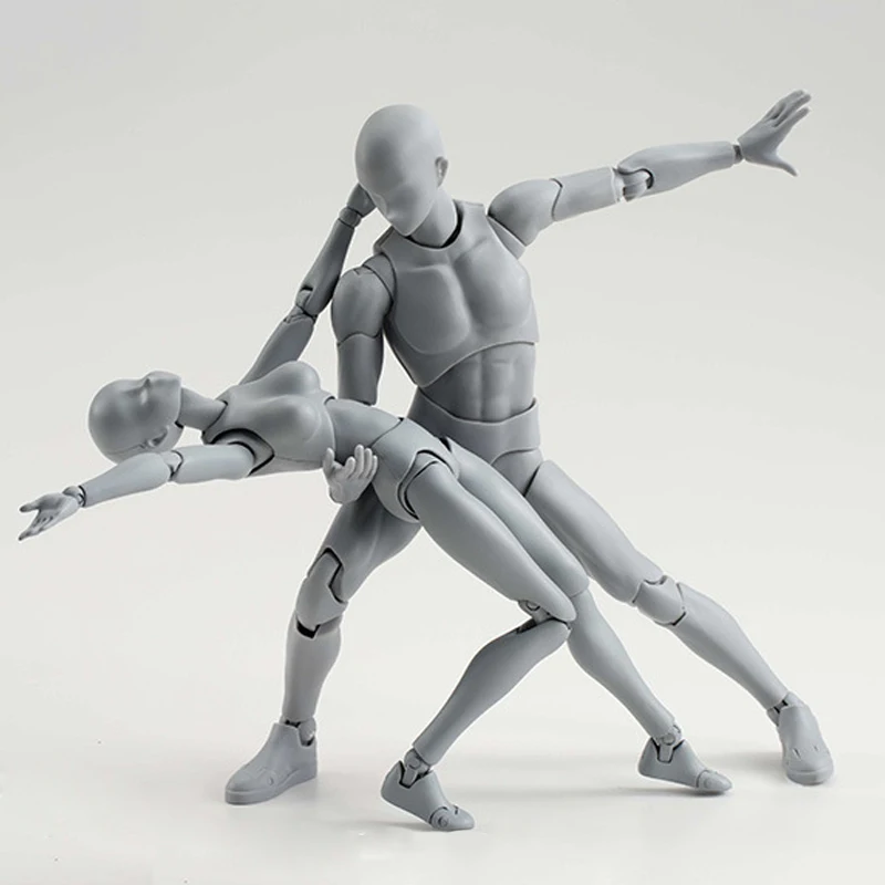 

15CM Art Sketch Draw Male Female Movable body chan joint Action Figure Toys artist Art painting Anime model Mannequin