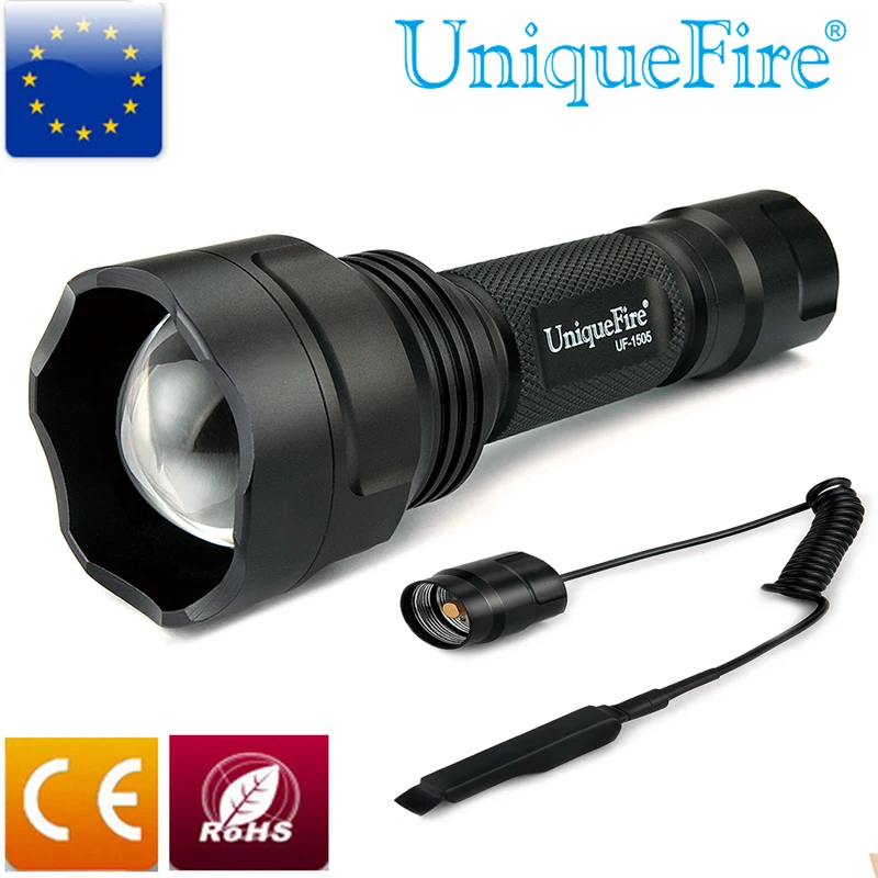 

UniqueFire 1505 IR 940nm Portable Rechargeable LED Flashlight 3 Modes 38mm Convex Lens Infrared Torch+Pressure Switch