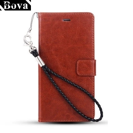 Brown Lanyard 2 Держатель для карт, чехол для huawei Honor 6X 7X 8X Max 4X 3X 5X из искусственной кожи чехол, ретро кобура, кошелек, флип-чехол(ТПУ внутри - Цвет: Brown Lanyard 2