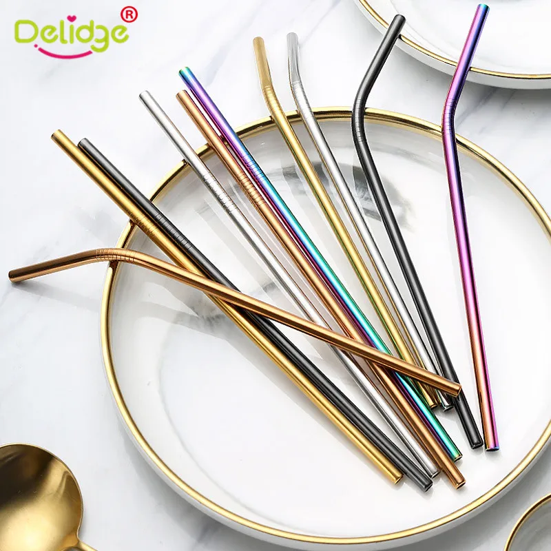 Delidge 304 соломинки из нержавеющей стали DIY чайные кофейные инструменты