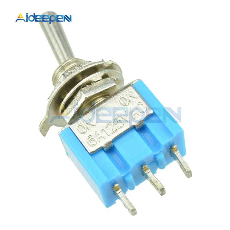 2 шт. мини Toggle 3Pin тумблер 3A 250 V AC/6A 125 V ВКЛ.-ВКЛ. 3 Pin 2 позиционные амортизирующие, для баскетбола переключатель