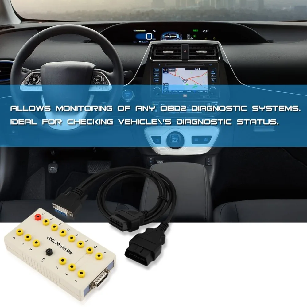 Супер OBDII OBD2 Breakout Box Автомобильный OBD 2 Break Out Box автомобильный протокол детектор авто может тест-бокс автомобильный разъем автомобильный-детектор