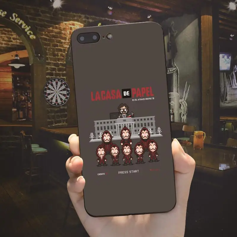 ZOJANENA Испания ТВ La Casa de papel Телефон чехол для iphone 6 6s 7 8 плюс 5S SE 5 10 X Черный Обложка