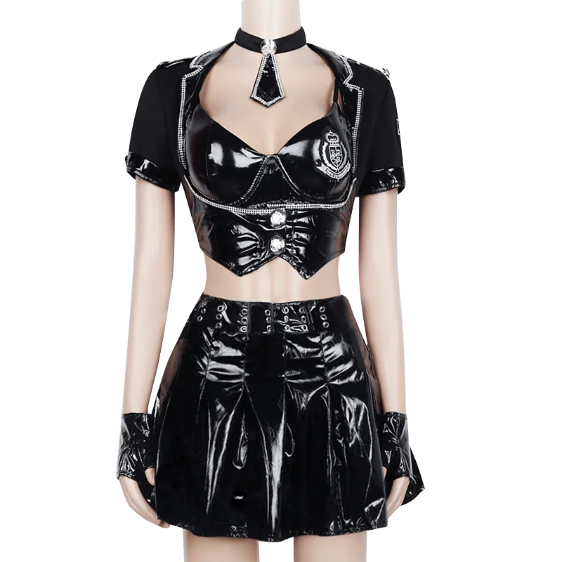 military uniform DS performance cosplay policewoman dance wear stage costume woman freeshipping | Тематическая одежда и
