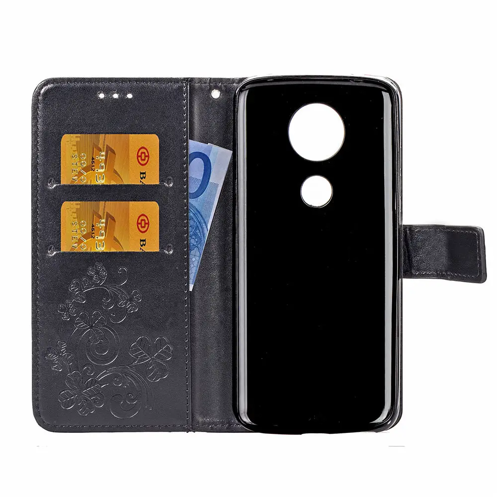 Чехол для телефона Motorola E5 Plus откидная Обложка на заднюю панель из искусственной