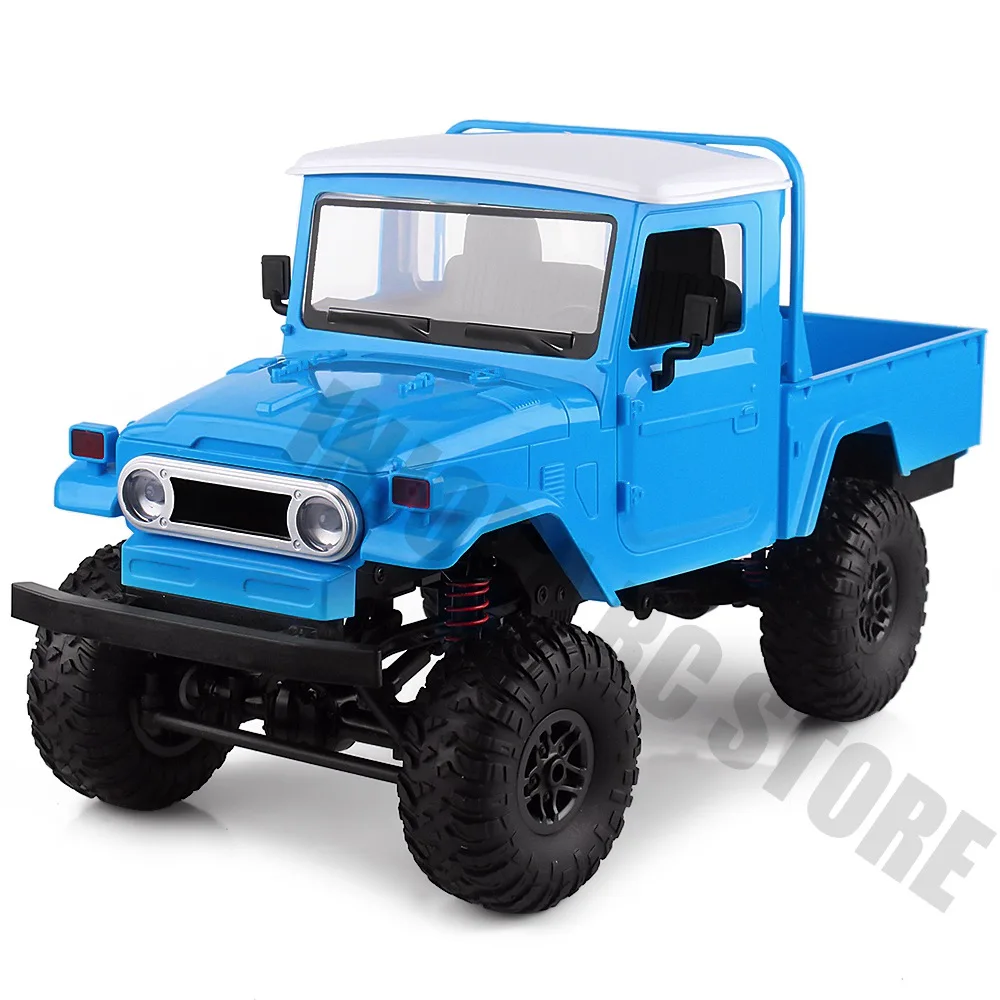 Blue 2,4G 4X4 колеса 1/12 Масштаб RC автомобиль дистанционного управления грузовик игрушки MN-45 WPL FJ45 RTR версия пикап - Цвет: Blue