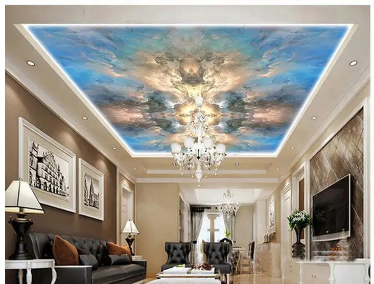 wallpaper 3d ceiling Abstract oil painting marble zenith fresco murals photo for walls | Обустройство дома