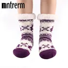 Mntrerm 2020 Стильные теплые носки-тапочки Нескользящие Зимние Носки с рисунком оленя Высококачественная домашняя обувь в качестве рождественских подарков