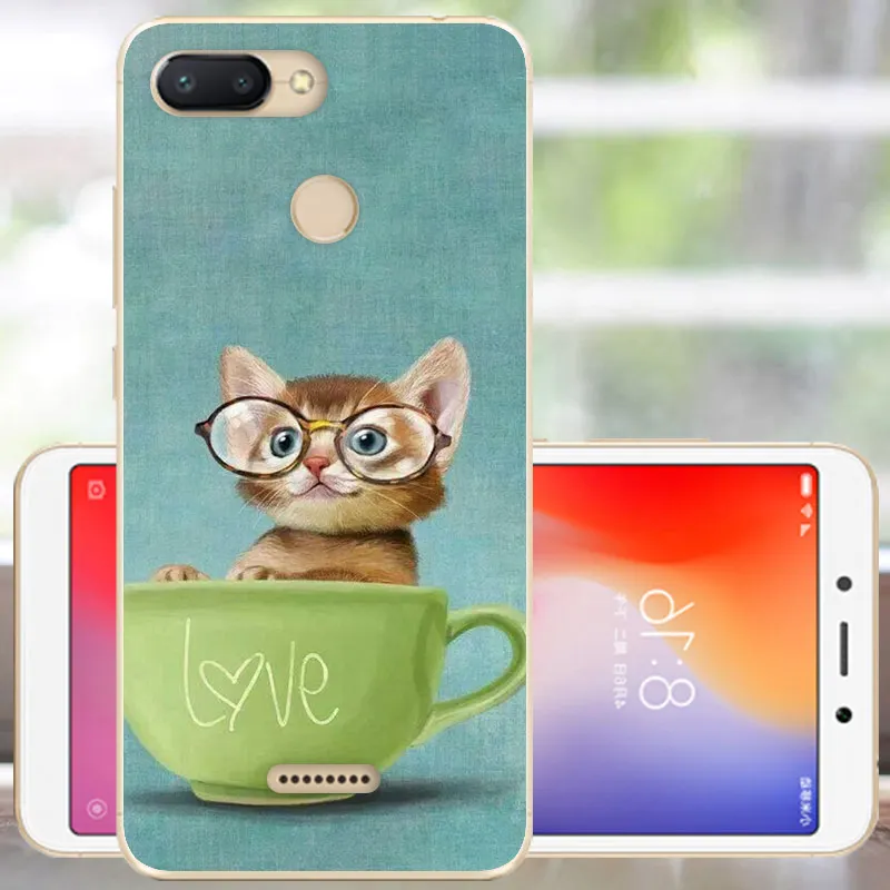CBM Протектор Xiaomi Redmi 6 Чехол Мягкий силиконовый Redmi 6 бампер Модный чехол Xiomi Redmi 6 Чехол для телефона 5,45 с отверстием для пальца - Цвет: CBM