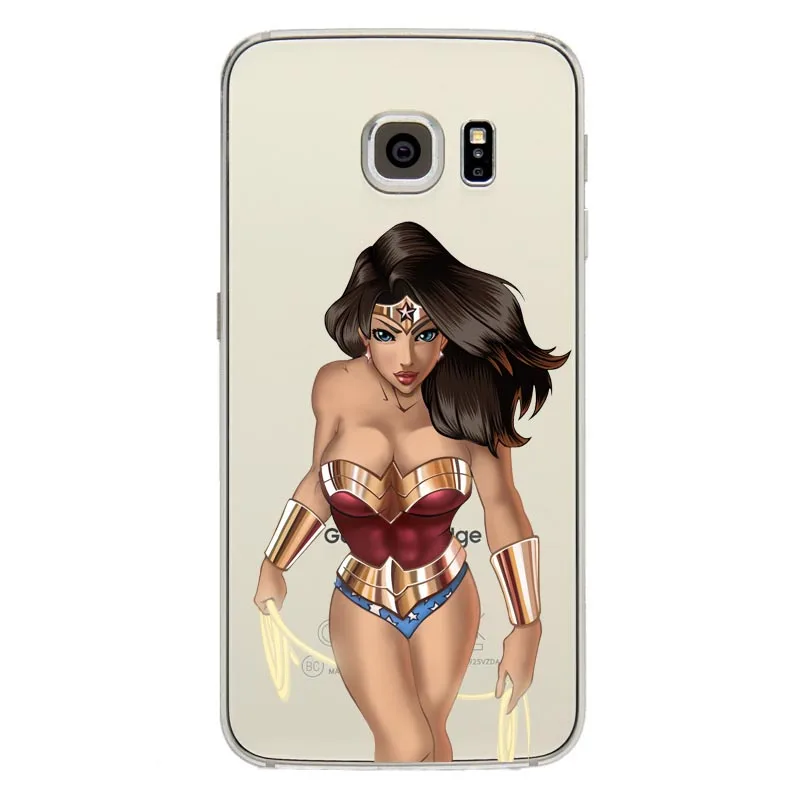 Супер чехлы для телефонов DC Comics Wonder Woman Прозрачный чехол Samsung A3 A5 J1 J5 J7 2015 2016 2017