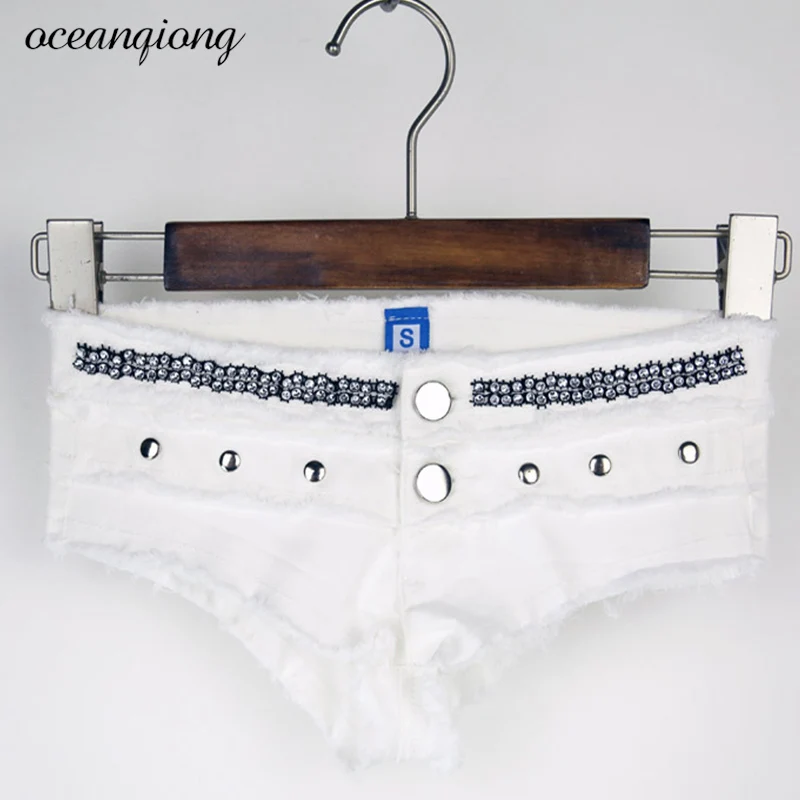 Женские пикантные кисточкой джинсы Booty Шорты Винтаж Симпатичные бикини шорты с