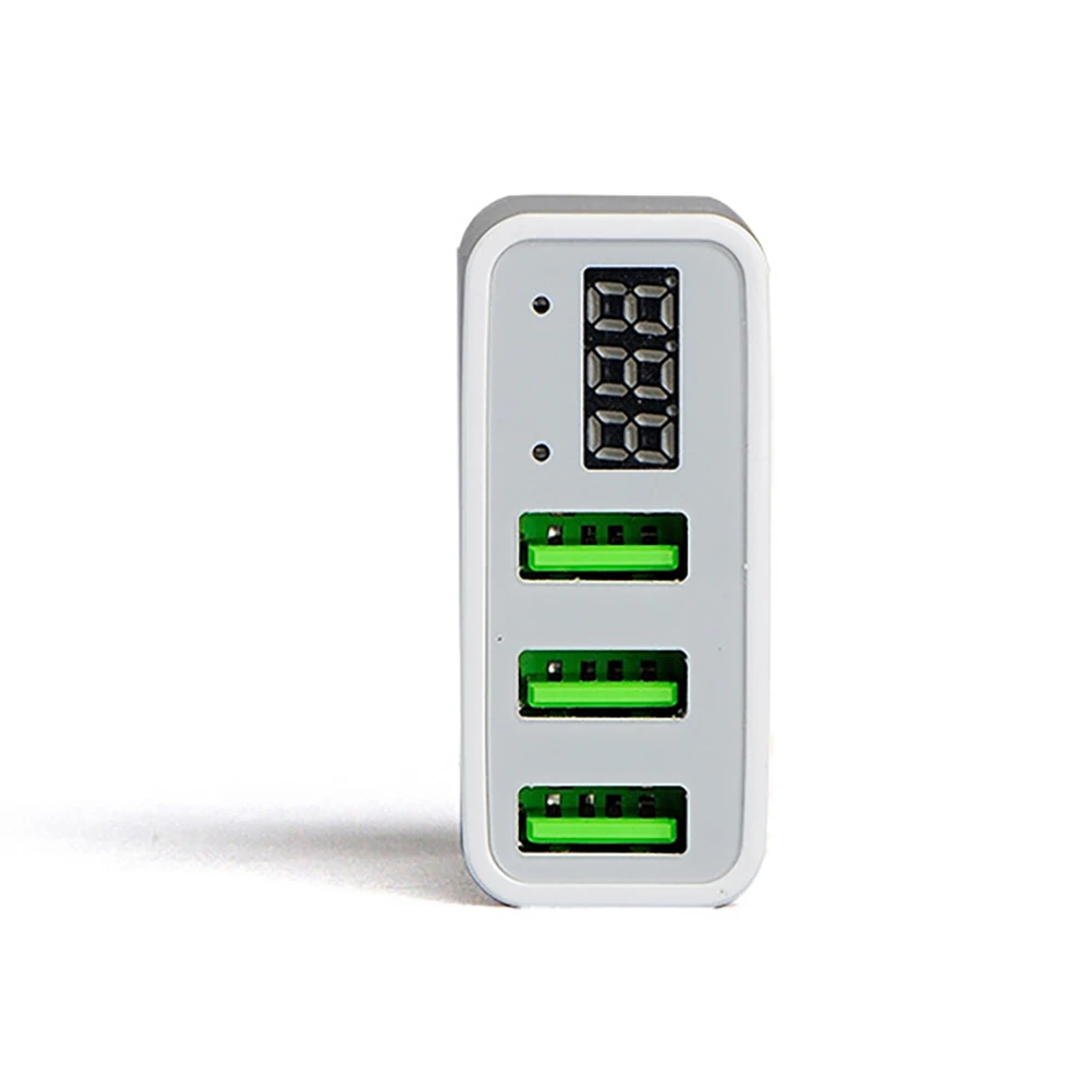 USB зарядное устройство, светодиодный, универсальный, для 3 портов, быстрый, 5 В, 3 А, ЕС, США, штепсельная вилка, зарядное устройство для мобильного телефона, адаптер для iPhone 8 X, samsung Galaxy S8, Xiaomi