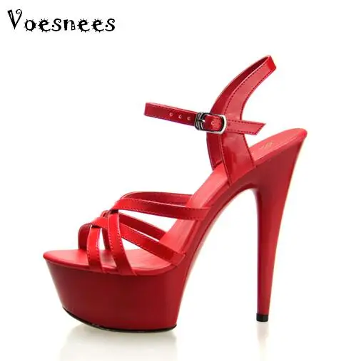 

Steel Pipe Dance Shoes Women fine with high-heels 15cm Female Sexy Platforms Sandals Shoes Show Lady superb high-heeled Sandals