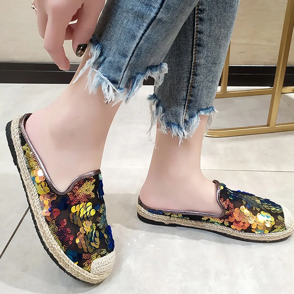 SAGACE/обувь модная женская летняя обувь с блестками Высококачественная из