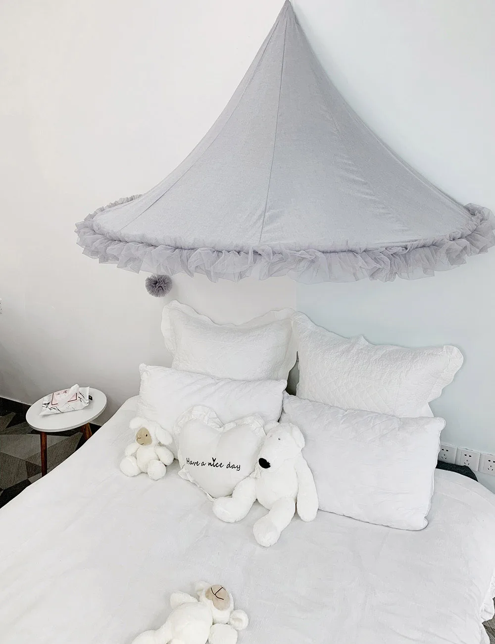 Baby Girls Mosquito Net Tent Bed Canopy Curtains Toddler Infant Crib Netting Cot Mosquito Net Pink Grey White Kids Play Tents